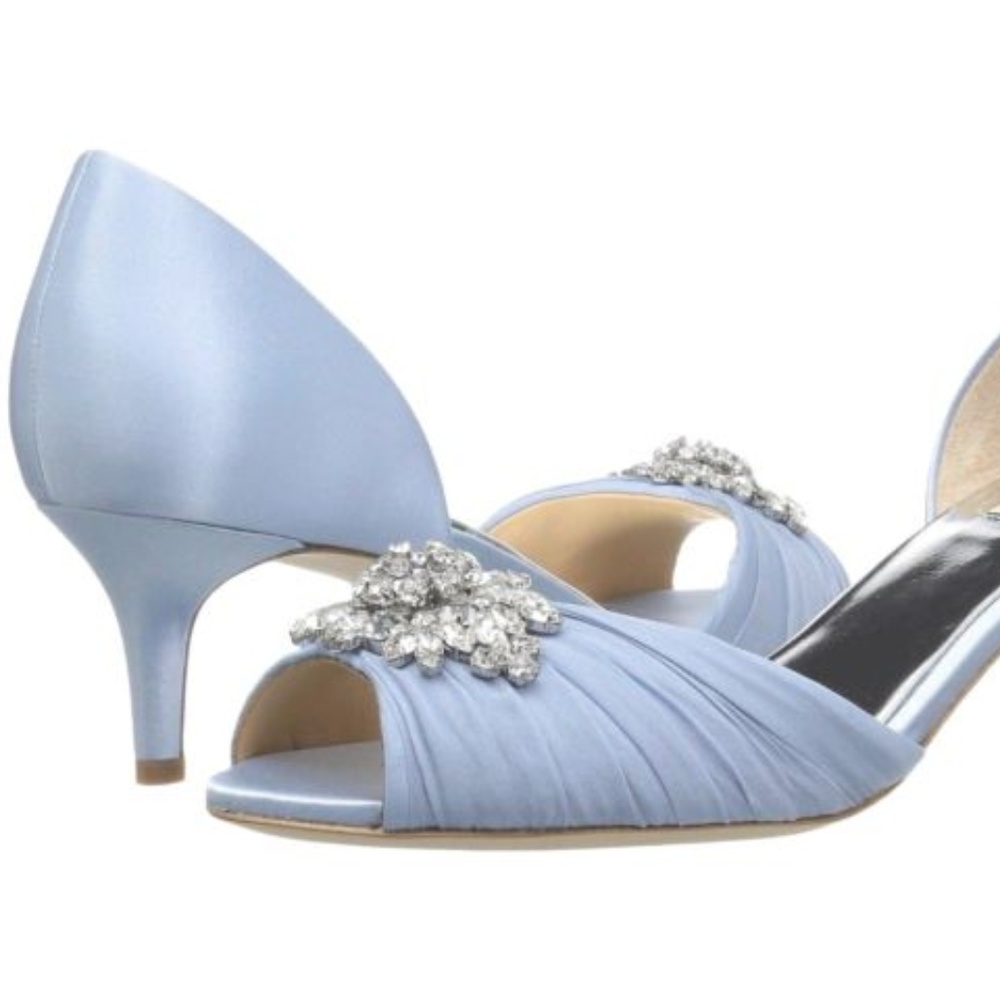 Badgley Mischka Wedding Sabine peep toe heels 7